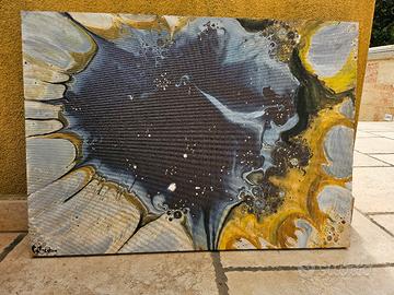 Quadro dipinto acrilico su tela moderno astratto 