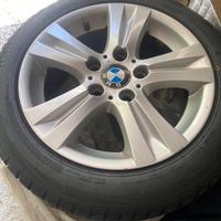 4 cerchi con gomme invernali 90% originali BMW