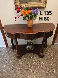 Consolle ingresso in noce lucido