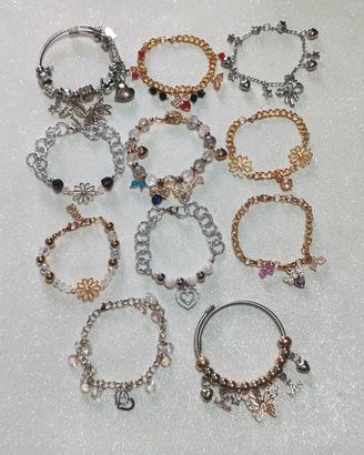 💥 Stock 11 Bracciali in Acciaio – Tutti Diversi 