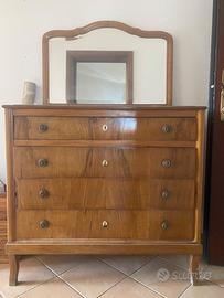 Cassettiera antica con 2 comodini