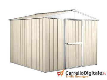 Casetta porta attrezzi lamiera 276x260 cm avorio