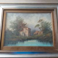 Quadro con paesaggio lagunare