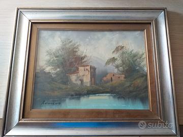 Quadro con paesaggio lagunare