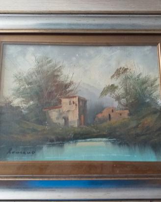 Quadro con paesaggio lagunare