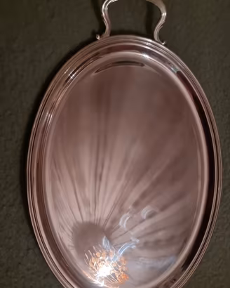 Vassoio ovale da portata in argento 800