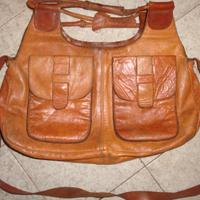 Borsa Exzellenz vintage in puro cuoio multitasche