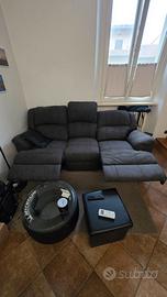 divano 3 posti con 2 recliner elettrici