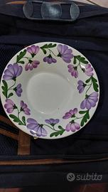 servizio piatti fiore viola Richard Ginori 