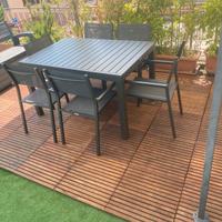 Pavimento esterno legno di teck a quadrotti