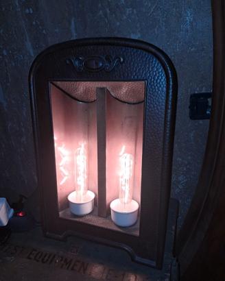 lampada anni 20 , originale stufa elettrica