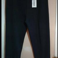Pantaloni neri felpati donna 