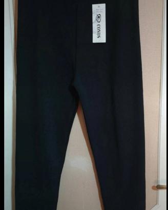 Pantaloni neri felpati donna 