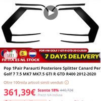 Profili fari posteriori Golf 7
