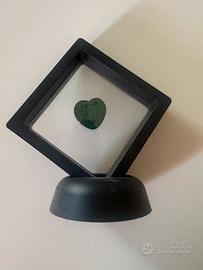 Cuoricino avventurina verde con stand