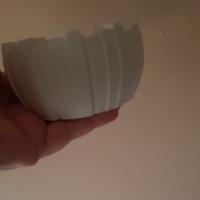 vasetto in gesso  a forma di zucca