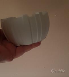 vasetto in gesso  a forma di zucca