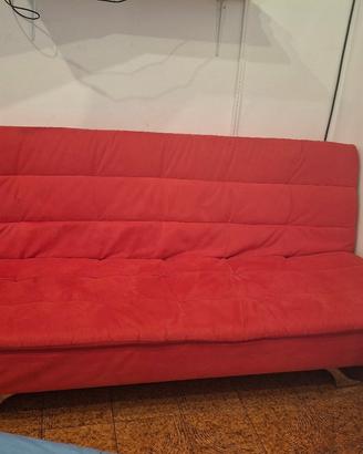 Divano letto rosso 