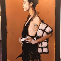 Aurelio Fornasari Quadro donna di profilo