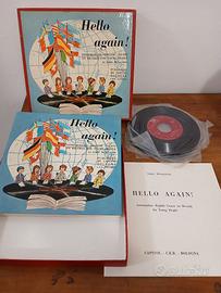 corso di inglese vintage con dischi vinile