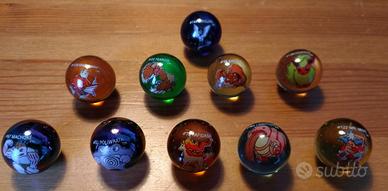 Set 10xbiglie vintage Pokémon +astuccio Charmeleon