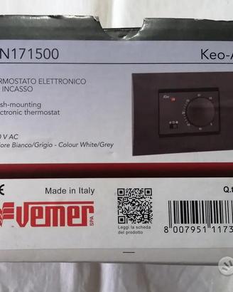 Cronotermostato vemer bianco o nero x scatola 503