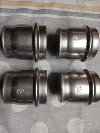 4 tappi femmina acciaio inox 316L nuovi diam. 54mm