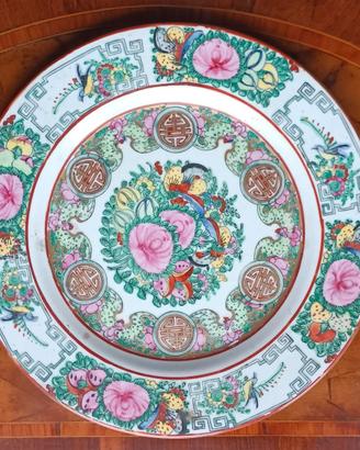 Piatto decorativo Manifattura orientale Vintage