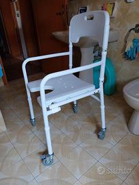 Sedia doccia per anziani con ruote marca HEALTH