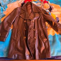 Cappotto lungo di pelle vintage