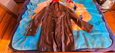 Cappotto lungo di pelle vintage