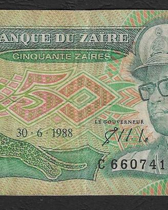 Zaire - banconota circolata da 50 Zaires P-32a - 1