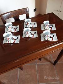 servizio da caffè nuovo dipinto a mano 