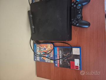 Ps4  slim + controller + giochi + ps4 camera