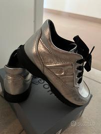 Scarpe bimba, marca HOGAN, argentata
