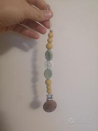 Catenella portaciuccio silicone e legno