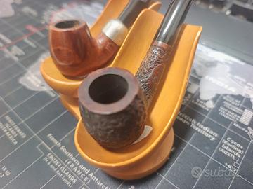 Portapipe 2 posti in legno 