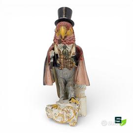 CAPODIMONTE SCULTURA PAPPAGALLO INVESTIGATORE