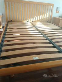 letto matrimoniale noce 