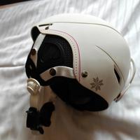 Casco da sci Bollè bianco e rosa da donna 