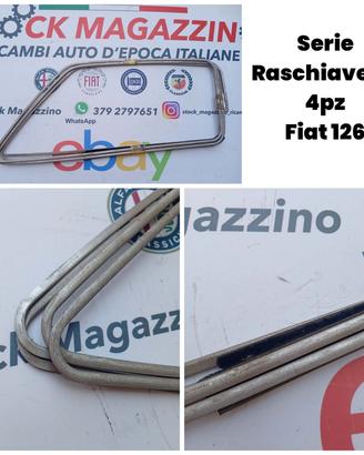 Serie raschiavetri rasa vetri Fiat 126 nuovi 4 Pz 