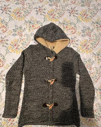 Giacca uomo in maglia con cappuccio
