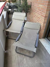 2 pz  Sedie a sdraio pieghevole di La Fuma