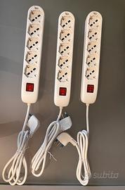 Ciabbata mutli presa con interruttore x3