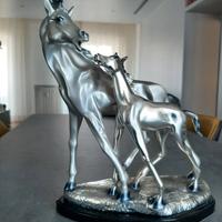 Opera Ottaviani "Cavalla con puledro" Argento