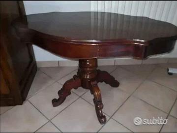 Tavolo antico ovale a biscotto Luigi Filippo