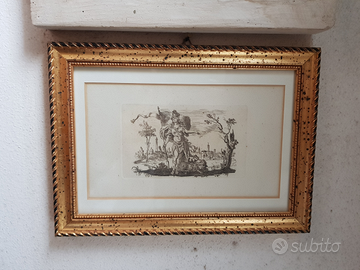 Quadro stampa con veduta Bologna con cornice