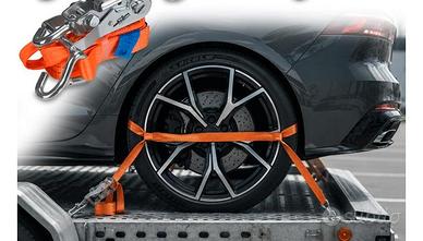 Set di 4 cinghie di fissaggio per automobile