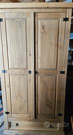 Armadio in legno 2 ante country