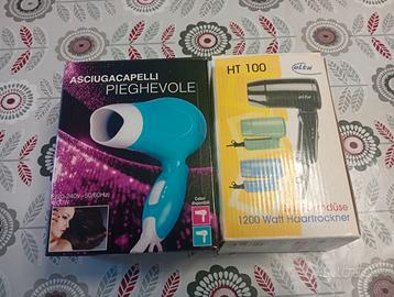2 asciugacapelli da viaggio 